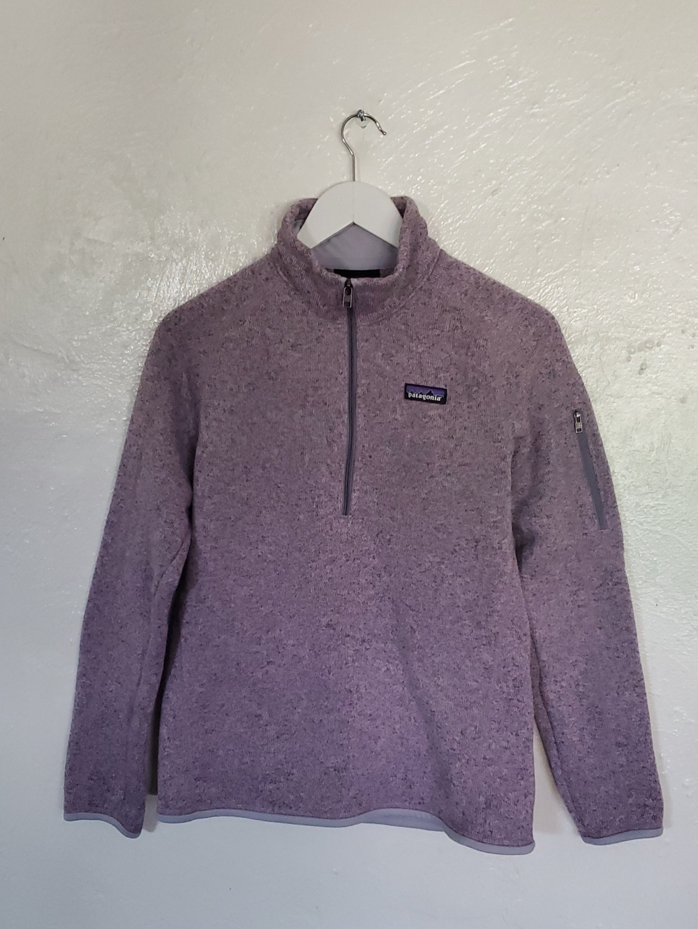 Patagonia Better Sweater Fleece Lavender Heather Half-Zip Fleece Pullover Size M